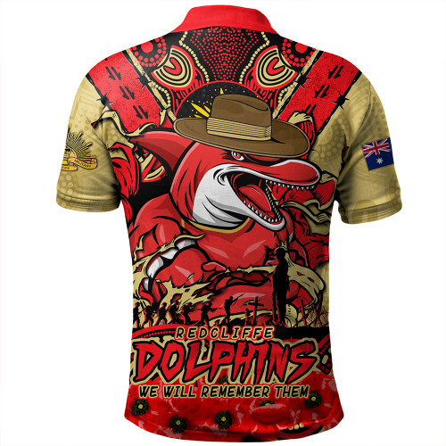 Redcliffe Dolphins Polo Shirt Ripped Legacy Of The Game The ANZAC Spirit Lives On Redcliffe Dolphins Polo Shirt Ripped Legacy Of The Game The ANZAC Spirit Lives On