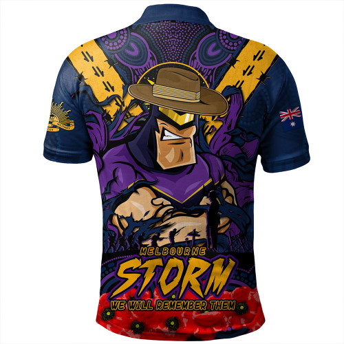 Melbourne Storm Polo Shirt Ripped Legacy Of The Game The ANZAC Spirit Lives On Melbourne Storm Polo Shirt Ripped Legacy Of The Game The ANZAC Spirit Lives On