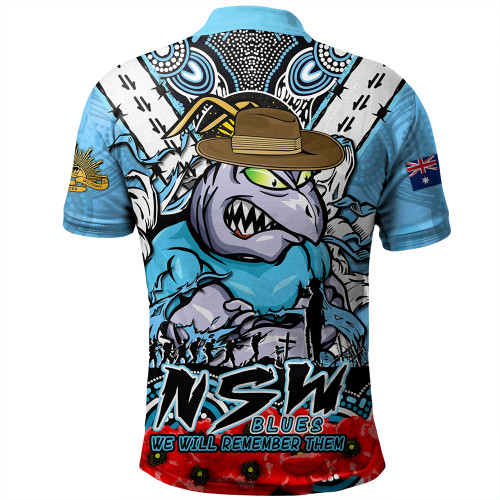 New South Wales Blues Polo Shirt Ripped Legacy Of The Game The ANZAC Spirit Lives On New South Wales Blues Polo Shirt Ripped Legacy Of The Game The ANZAC Spirit Lives On