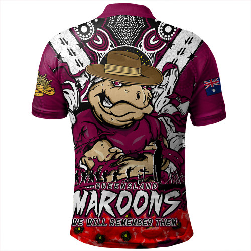 Queensland Maroons Polo Shirt Ripped Legacy Of The Game The ANZAC Spirit Lives On Queensland Maroons Polo Shirt Ripped Legacy Of The Game The ANZAC Spirit Lives On
