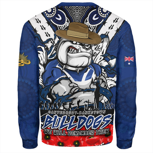 Canterbury-Bankstown Bulldogs Sweatshirt Ripped Legacy Of The Game The ANZAC Spirit Lives On