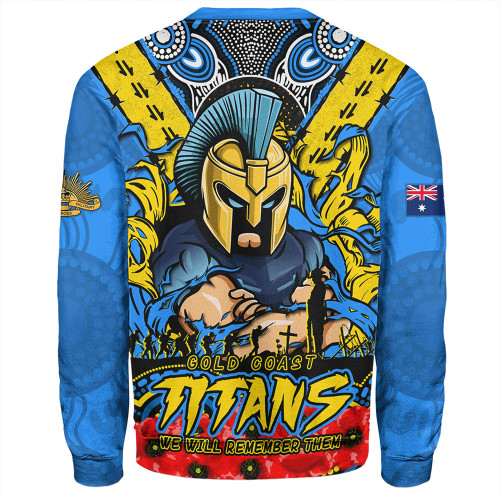 Gold Coast Titans Sweatshirt Ripped Legacy Of The Game The ANZAC Spirit Lives On Gold Coast Titans Sweatshirt Ripped Legacy Of The Game The ANZAC Spirit Lives On