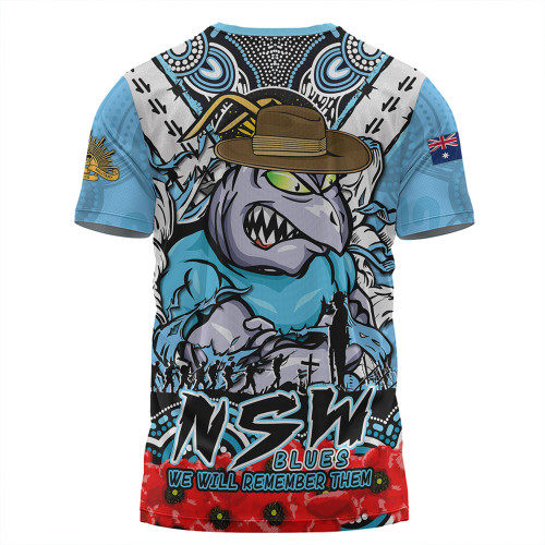 New South Wales Blues T-Shirt Ripped Legacy Of The Game The ANZAC Spirit Lives On New South Wales Blues T-Shirt Ripped Legacy Of The Game The ANZAC Spirit Lives On