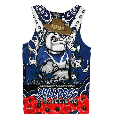 Canterbury-Bankstown Bulldogs Men Singlet Ripped Legacy Of The Game The ANZAC Spirit Lives On