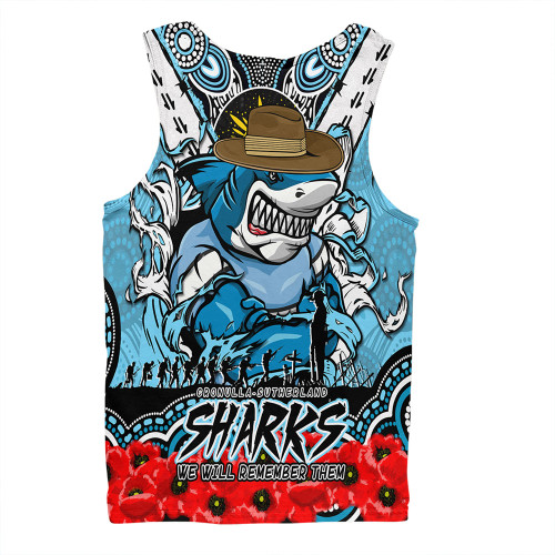 Cronulla-Sutherland Sharks Men Singlet Ripped Legacy Of The Game The ANZAC Spirit Lives On Cronulla-Sutherland Sharks Men Singlet Ripped Legacy Of The Game The ANZAC Spirit Lives On