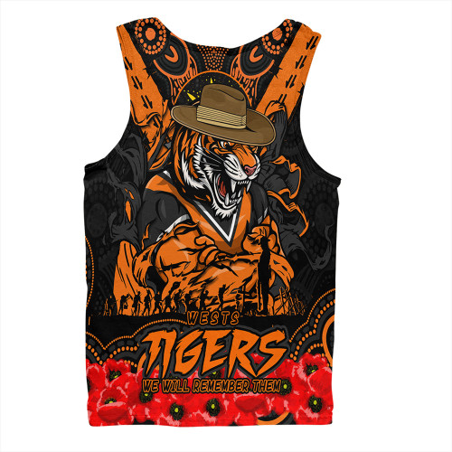 Wests Tigers Men Singlet Ripped Legacy Of The Game The ANZAC Spirit Lives On Wests Tigers Men Singlet Ripped Legacy Of The Game The ANZAC Spirit Lives On