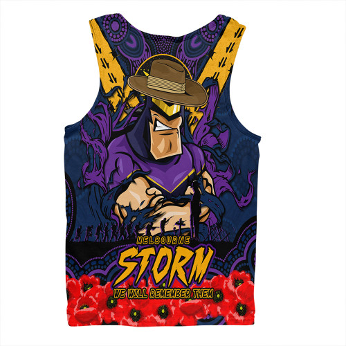 Melbourne Storm Men Singlet Ripped Legacy Of The Game The ANZAC Spirit Lives On Melbourne Storm Men Singlet Ripped Legacy Of The Game The ANZAC Spirit Lives On