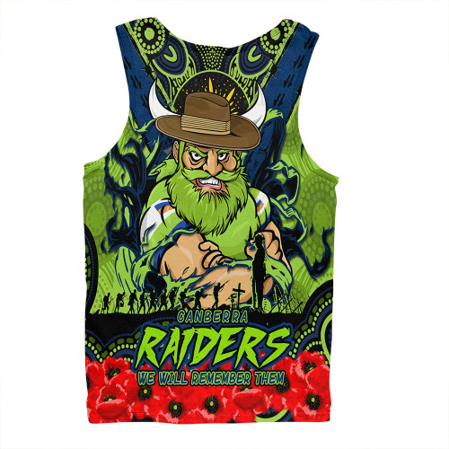 Canberra Raiders Men Singlet Ripped Legacy Of The Game The ANZAC Spirit Lives On Canberra Raiders Men Singlet Ripped Legacy Of The Game The ANZAC Spirit Lives On