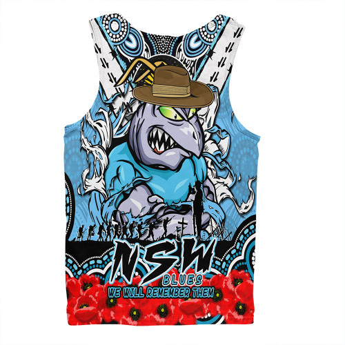 New South Wales Blues Men Singlet Ripped Legacy Of The Game The ANZAC Spirit Lives On New South Wales Blues Men Singlet Ripped Legacy Of The Game The ANZAC Spirit Lives On