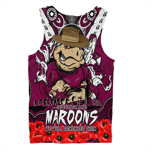 Queensland Maroons Men Singlet Ripped Legacy Of The Game The ANZAC Spirit Lives On Queensland Maroons Men Singlet Ripped Legacy Of The Game The ANZAC Spirit Lives On
