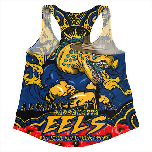 Parramatta Eels Women Racerback Singlet Ripped Legacy Of The Game The ANZAC Spirit Lives On