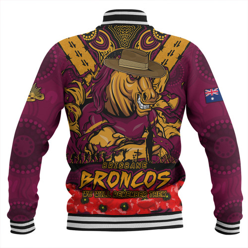 Brisbane Broncos Baseball Jacket Ripped Legacy Of The Game The ANZAC Spirit Lives On Brisbane Broncos Baseball Jacket Ripped Legacy Of The Game The ANZAC Spirit Lives On