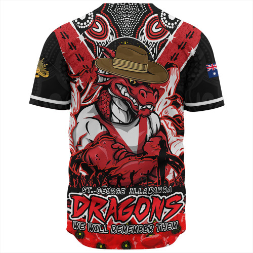 St. George Illawarra Dragons Baseball Shirt Ripped Legacy Of The Game The ANZAC Spirit Lives On St. George Illawarra Dragons Baseball Shirt Ripped Legacy Of The Game The ANZAC Spirit Lives On