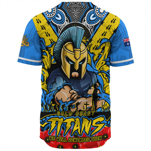 Gold Coast Titans Baseball Shirt Ripped Legacy Of The Game The ANZAC Spirit Lives On Gold Coast Titans Baseball Shirt Ripped Legacy Of The Game The ANZAC Spirit Lives On
