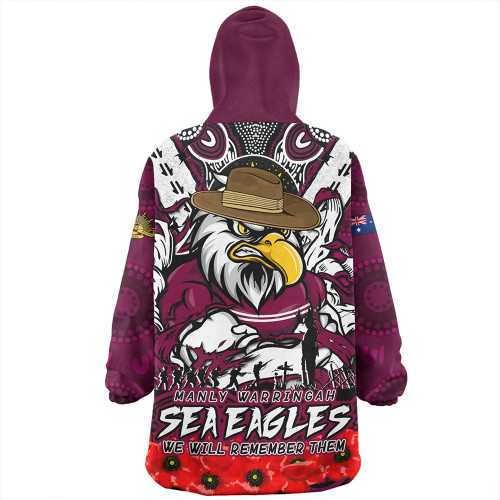 Manly Warringah Sea Eagles Snug Hoodie Ripped Legacy Of The Game The ANZAC Spirit Lives On