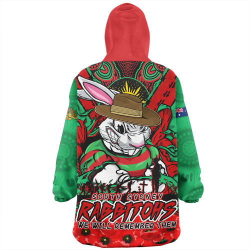 South Sydney Rabbitohs Snug Hoodie Ripped Legacy Of The Game The ANZAC Spirit Lives On