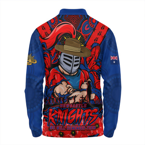 Newcastle Knights Long Sleeve Polo Shirt Ripped Legacy Of The Game The ANZAC Spirit Lives On Newcastle Knights Long Sleeve Polo Shirt Ripped Legacy Of The Game The ANZAC Spirit Lives On