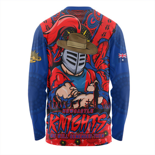 Newcastle Knights Long Sleeve T-shirt Ripped Legacy Of The Game The ANZAC Spirit Lives On Newcastle Knights Long Sleeve T-shirt Ripped Legacy Of The Game The ANZAC Spirit Lives On