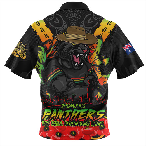 Penrith Panthers Zip Polo Shirt Ripped Legacy Of The Game The ANZAC Spirit Lives On