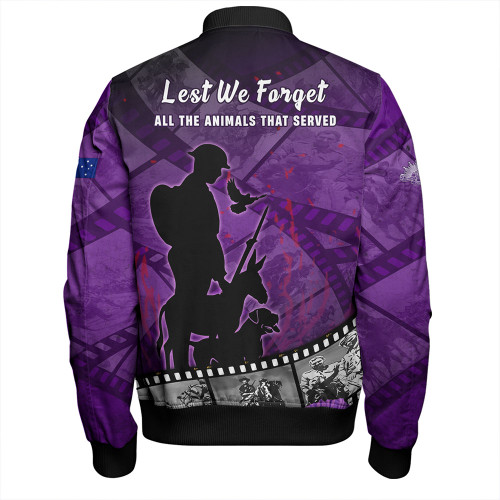 Australia Bomber Jacket Anzac Day Lest We Forget Historical Footage Of Animals