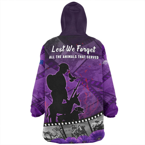 Australia Snug Hoodie Anzac Day Lest We Forget Historical Footage Of Animals