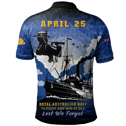 Australia Polo Shirt Anzac Day Royal Australian Navy Camouflage Style Australia Polo Shirt Anzac Day Royal Australian Navy Camouflage Style