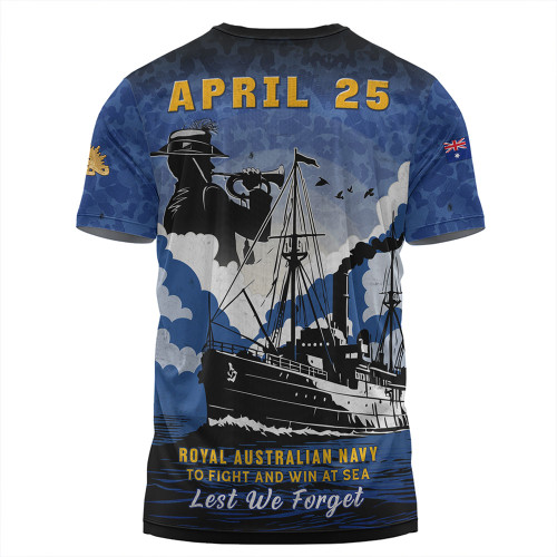 Australia T-Shirt Anzac Day Royal Australian Navy Camouflage Style Australia T-Shirt Anzac Day Royal Australian Navy Camouflage Style