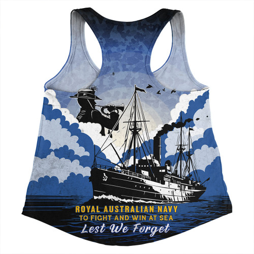 Australia Women Racerback Singlet Anzac Day Royal Australian Navy Camouflage Style