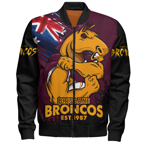 Brisbane Broncos Bomber Jacket Heart Of A Fighter Tough And Fearless Brisbane Broncos Bomber Jacket Heart Of A Fighter Tough And Fearless