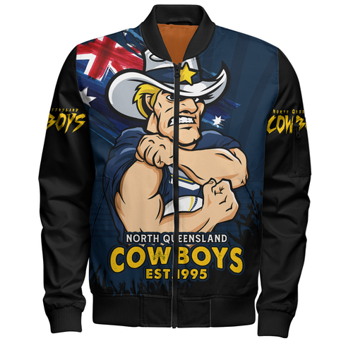North Queensland Cowboys Bomber Jacket Heart Of A Fighter Tough And Fearless North Queensland Cowboys Bomber Jacket Heart Of A Fighter Tough And Fearless