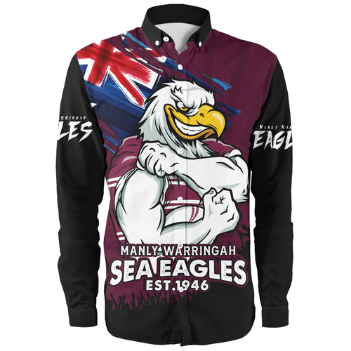Manly Warringah Sea Eagles Long Sleeve Shirt Heart Of A Fighter Tough And Fearless Manly Warringah Sea Eagles Long Sleeve Shirt Heart Of A Fighter Tough And Fearless