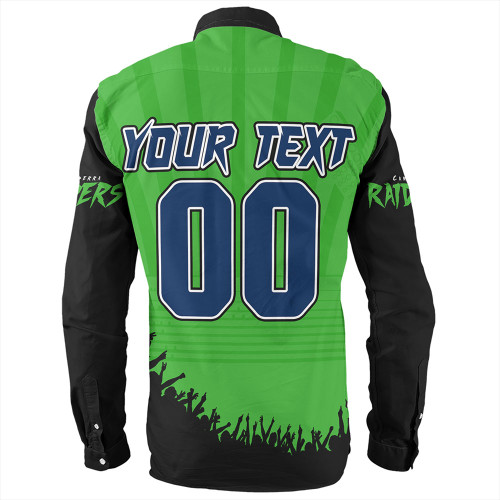 Canberra Raiders Long Sleeve Shirt Heart Of A Fighter Tough And Fearless
