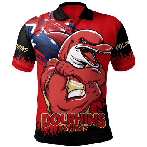 Redcliffe Dolphins Polo Shirt Heart Of A Fighter Tough And Fearless Redcliffe Dolphins Polo Shirt Heart Of A Fighter Tough And Fearless