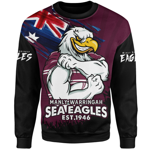 Manly Warringah Sea Eagles Sweatshirt Heart Of A Fighter Tough And Fearless Manly Warringah Sea Eagles Sweatshirt Heart Of A Fighter Tough And Fearless
