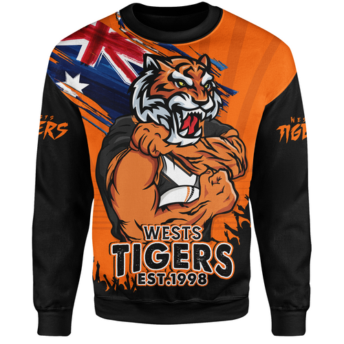 Wests Tigers Sweatshirt Heart Of A Fighter Tough And Fearless Wests Tigers Sweatshirt Heart Of A Fighter Tough And Fearless