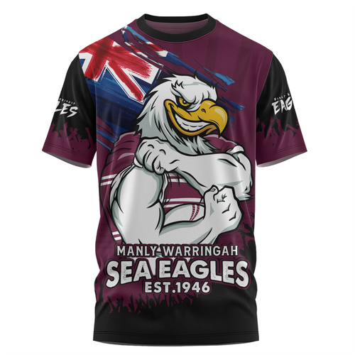 Manly Warringah Sea Eagles T-Shirt Heart Of A Fighter Tough And Fearless Manly Warringah Sea Eagles T-Shirt Heart Of A Fighter Tough And Fearless