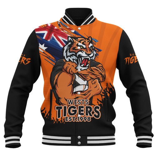 Wests Tigers Baseball Jacket Heart Of A Fighter Tough And Fearless