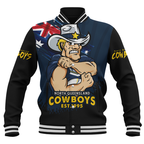 North Queensland Cowboys Baseball Jacket Heart Of A Fighter Tough And Fearless North Queensland Cowboys Baseball Jacket Heart Of A Fighter Tough And Fearless
