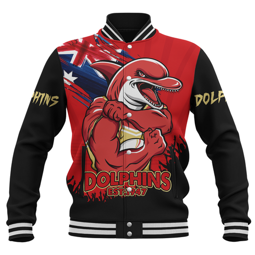 Redcliffe Dolphins Baseball Jacket Heart Of A Fighter Tough And Fearless Redcliffe Dolphins Baseball Jacket Heart Of A Fighter Tough And Fearless