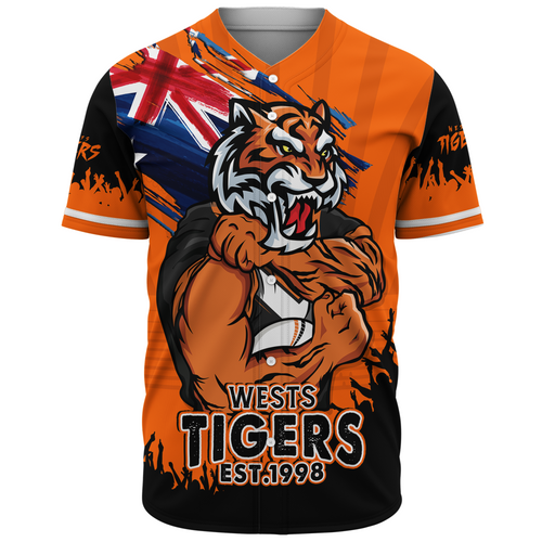 Wests Tigers Baseball Shirt Heart Of A Fighter Tough And Fearless Wests Tigers Baseball Shirt Heart Of A Fighter Tough And Fearless