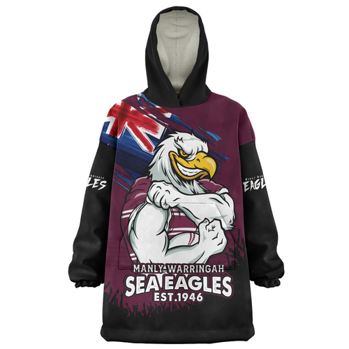 Manly Warringah Sea Eagles Snug Hoodie Heart Of A Fighter Tough And Fearless