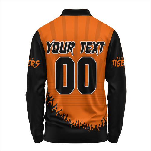 Wests Tigers Long Sleeve Polo Shirt Heart Of A Fighter Tough And Fearless