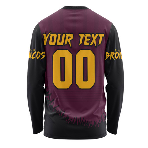 Brisbane Broncos Long Sleeve T-shirt Heart Of A Fighter Tough And Fearless Brisbane Broncos Long Sleeve T-shirt Heart Of A Fighter Tough And Fearless