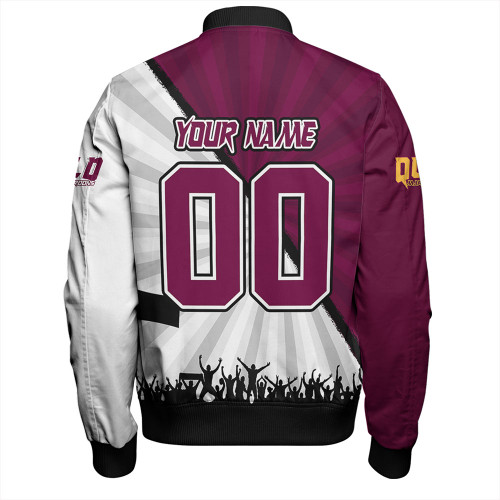 Queensland Maroons Bomber Jacket Origin Battleground Maroons Unleashed