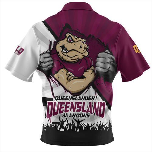 Queensland Maroons Hawaiian Shirt Origin Battleground Maroons Unleashed Queensland Maroons Hawaiian Shirt Origin Battleground Maroons Unleashed