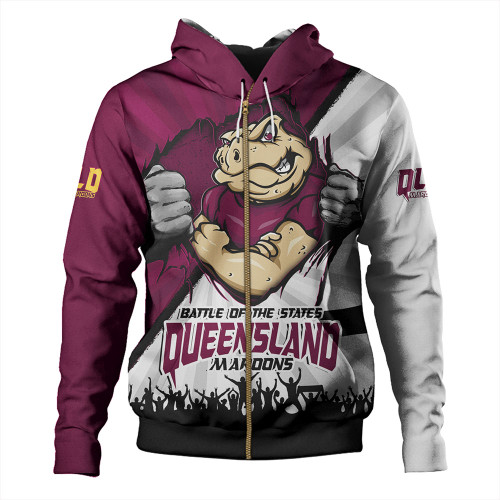 Queensland Maroons Hoodie Origin Battleground Maroons Unleashed Queensland Maroons Hoodie Origin Battleground Maroons Unleashed