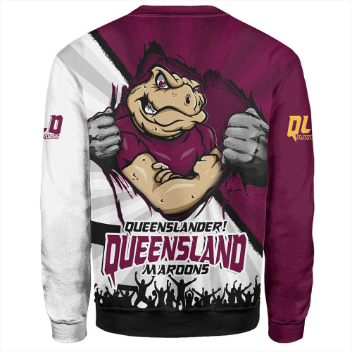 Queensland Maroons Sweatshirt Origin Battleground Maroons Unleashed Queensland Maroons Sweatshirt Origin Battleground Maroons Unleashed