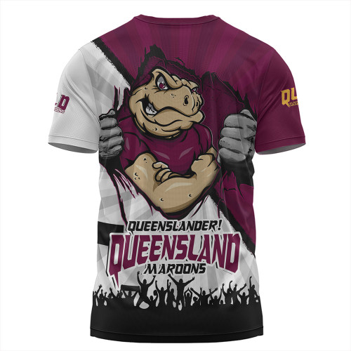 Queensland Maroons T-Shirt Origin Battleground Maroons Unleashed