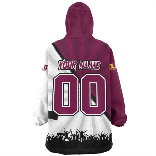 Queensland Maroons Snug Hoodie Origin Battleground Maroons Unleashed