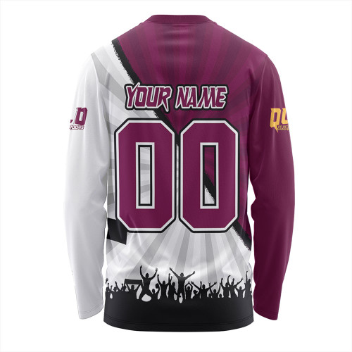 Queensland Maroons Long Sleeve T-shirt Origin Battleground Maroons Unleashed